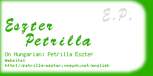eszter petrilla business card